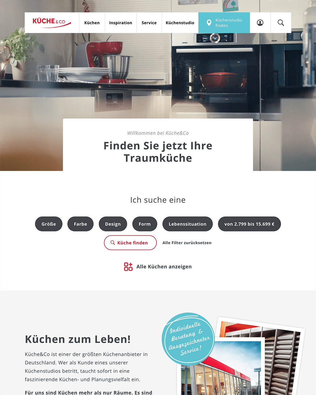 Küche&Co- E-Business Plattform / Digitalagentur Hamburg ... Küche&Co- E-Business Plattform / Digitalagentur Hamburg ...